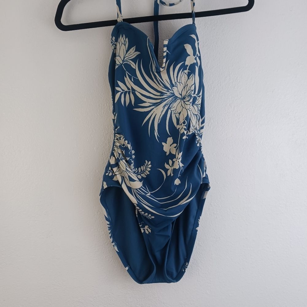 Apt. 9 blue printed  swimsuit size M
